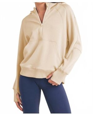 Yelete Scuba Quarter-Zip Hoodie - Blue