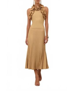 Zimmermann Luna Midi Skirt - Natural