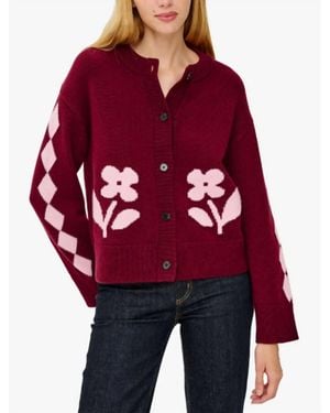 Rails Mavie Long Sleeve Cardigan - Red
