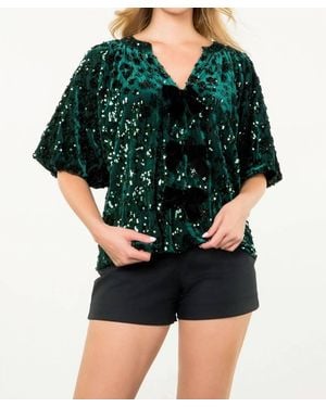 Thml Chandler Sequin Top - Green