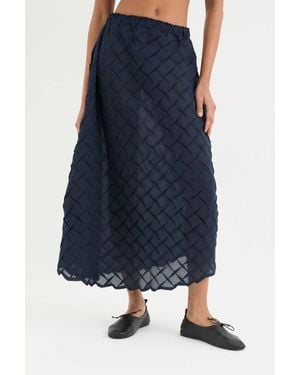 MEIMEIJ Textured Skirt - Blue