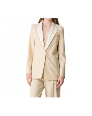 forte_forte Wool Blend Canvas Jacket - Natural