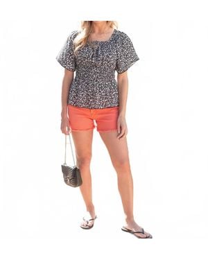 Grace and Lace Josie Smocked Top - Red