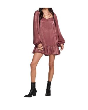 Saltwater Luxe Satin Madox Mini Dress - Red