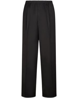 Cellar Door Relaxed Fit Straight Leg Pants With Zippered Back Pocket - Black