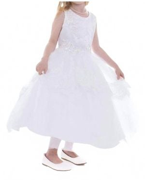 Petite Adele Girl's St. Kateri Dress - White