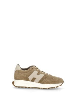 Hogan Suede Low-Top Sneakers - Natural