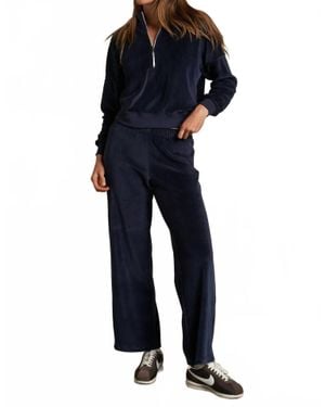 PERFECTWHITETEE Alex Velour Pant - Blue