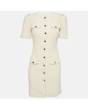 Maje Cream Tweed Sheath Dress - Natural