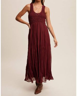 Listicle A Twist Of Fate Textured Maxi Dress
