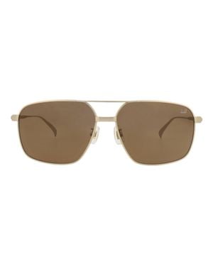 dunhill Aviator-Frame Titanium Sunglasses - Multicolor