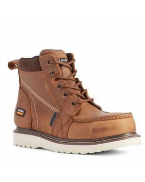 Ariat Rebar Wedge Moc Toe H2O Boots - Brown