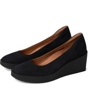 Vionic Sereno I8693L1001 Pump 8.5 Leather Slip On Wedge Heel Zpo3651 - Black