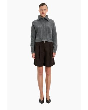 arch4 Cashmere Nara Zip-Up Cardigan - Black