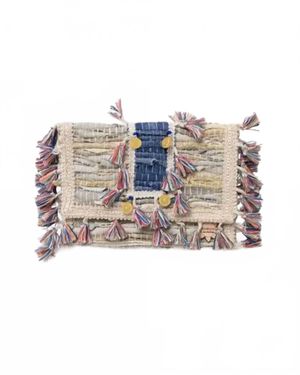 Elektra's Workshop Mini Chain Wallet Tassel Bag - Blue