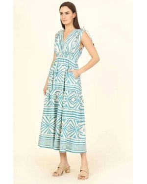 Omika Rosalita Midi Dress - Blue