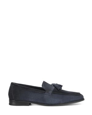 Doucal's Tassel Moccasin Silhouette - Blue