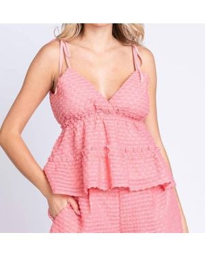 Geegee Textured Cami Top - Pink