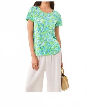 Lilly Pulitzer Etta Scoopneck Top - Green