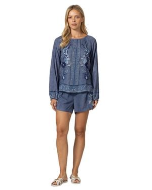 Miss June Lulla Blouse - Blue