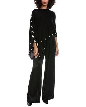 Hannah Rose Mini Bow Cashmere Topper - Black