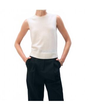 White + Warren Cashmere Shell Tank - White