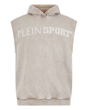 Philipp Plein Hoodie Vest Crackle Scratch - Gray