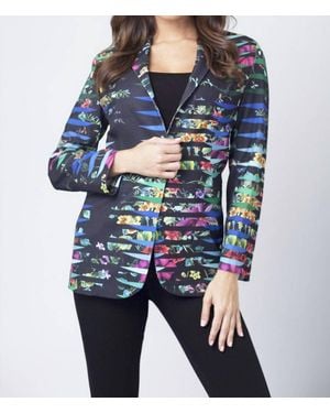 Angel Floral Blazer - Blue