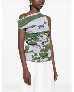 Dries Van Noten Hunray Cotton Top - Green