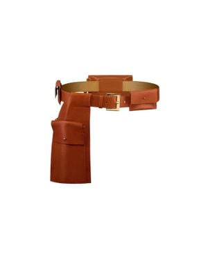 Lidia May Full-Grain Cow Leather Utility Belt - Brown