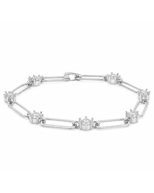 Allyanna Gifts Moissanite Paperclip Link Bracelet - Metallic