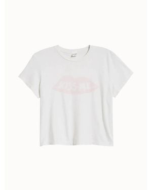 RE/DONE 50S Boxy "Kiss Me" Tee - White