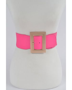 Fashnzfab Material Buckle Belt - Pink