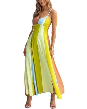 DELI S Printed Maxi Dress - Yellow