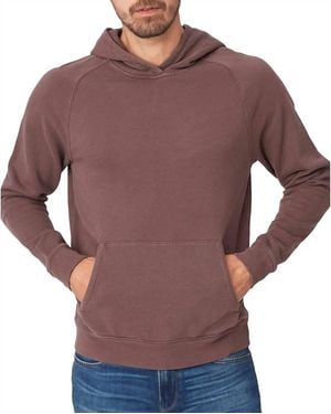 PAIGE Royce Long Sleeve Hooded Pullover Sweatshirt - Purple