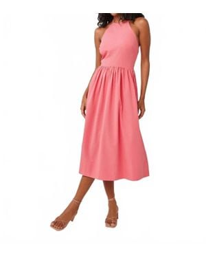 Bella Dahl Fitted Midi Halter Dress - Pink