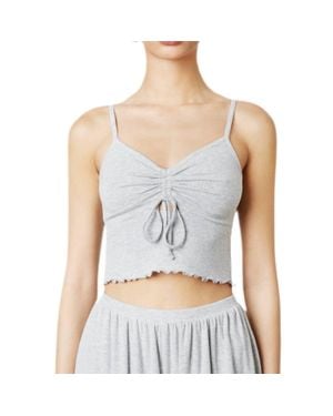 Nia Ribbed Hacci Lounge Tank Top - Gray