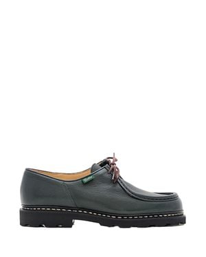Paraboot Cerf Leather Lace-Up Loafers - Green