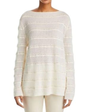 Lafayette 148 New York Bateau Sweater - White