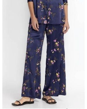 Johnny Was Misty Rayon Easy Pants - Blue