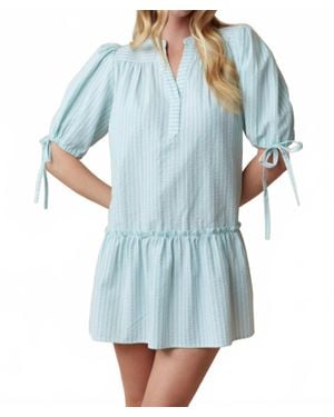 Fantastic Fawn Palm Springs Striped Dress - Blue
