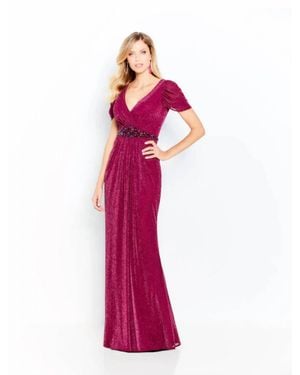 Mon Cheri Cameron Blake V-Neck Maxi Dress - Pink