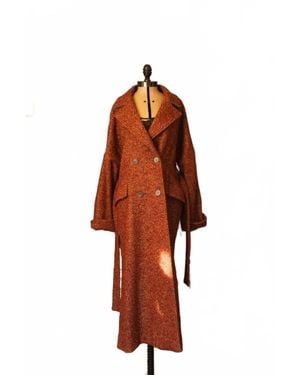 Momoní Alpaca Wool Coat - Orange