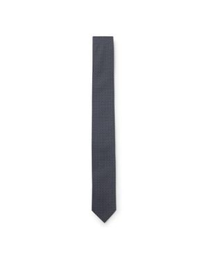 HUGO Silk-Blend Tie With Jacquard Pattern - Blue