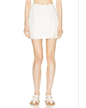 Matthew Bruch Slit Mini Skirt - White
