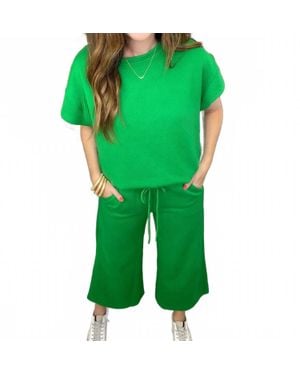See And Be Seen Call My Jet Textured Pants - Green