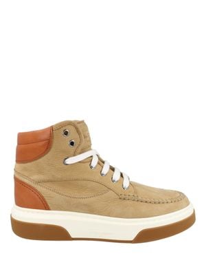 Ferragamo Cassina Suede High-Top Sneakers - Brown