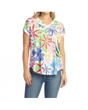 Jess & Jane Cap Sleeve Top - White