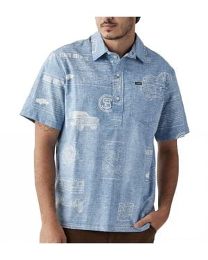 Seager Co. Schooner 3/4 Button Top - Blue