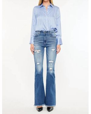 Kancan Rhythm High Rise Flare Jeans - Blue